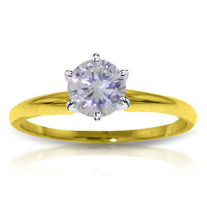 14K. GOLD SOLITAIRE RING WITH 0.75 CT. J-K, SI-2 DIAMOND